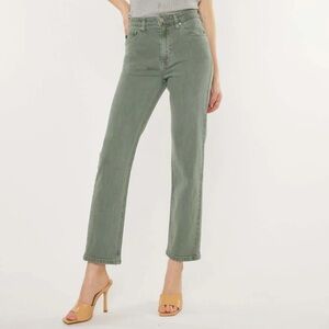 NEW Kancan Ultra High Rise Straight Jeans Olive